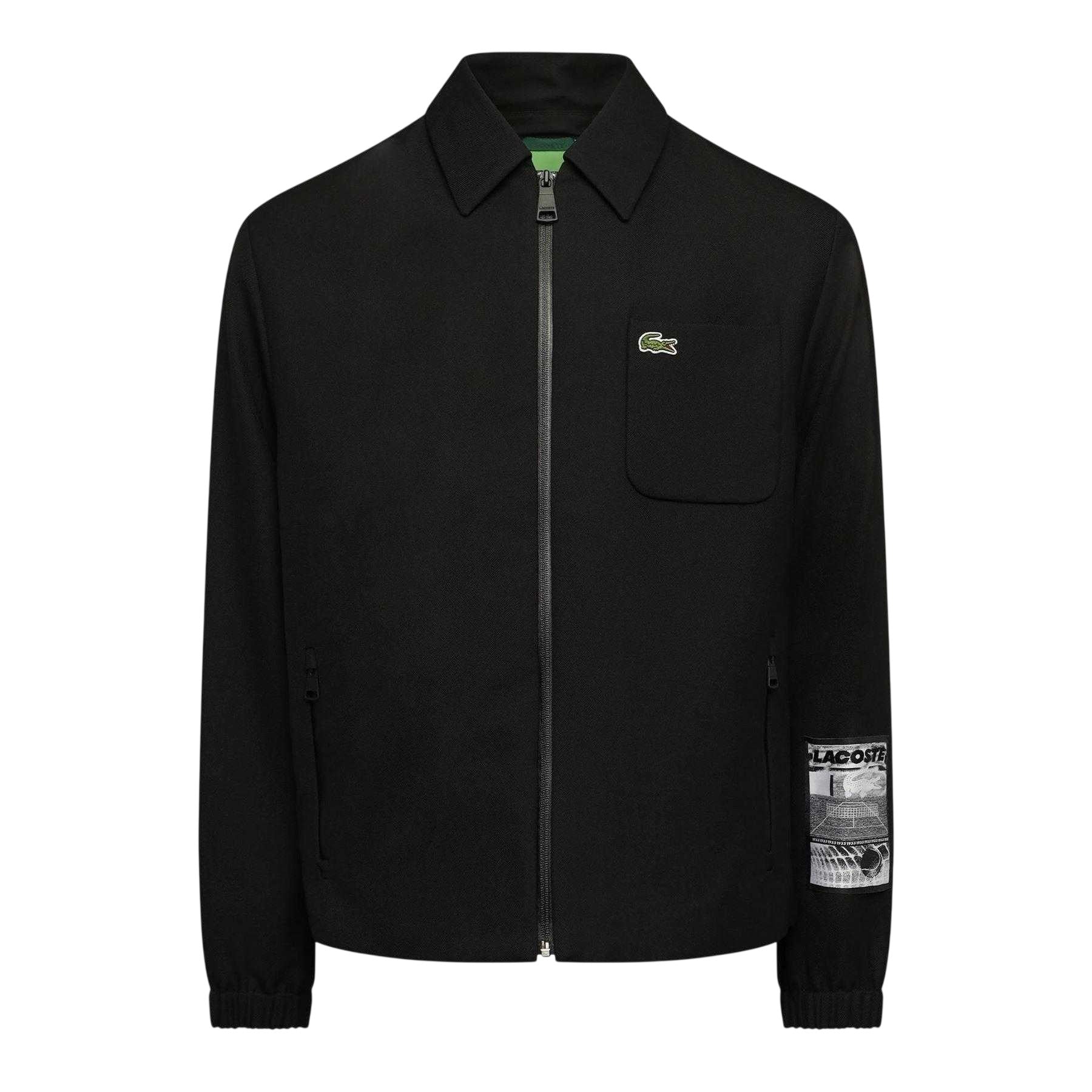 Black - Front - Lacoste Mens Lined Track Jacket