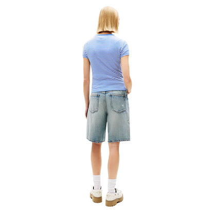 Blue - Back - Tommy Jeans Womens-Ladies Cotton T-Shirt