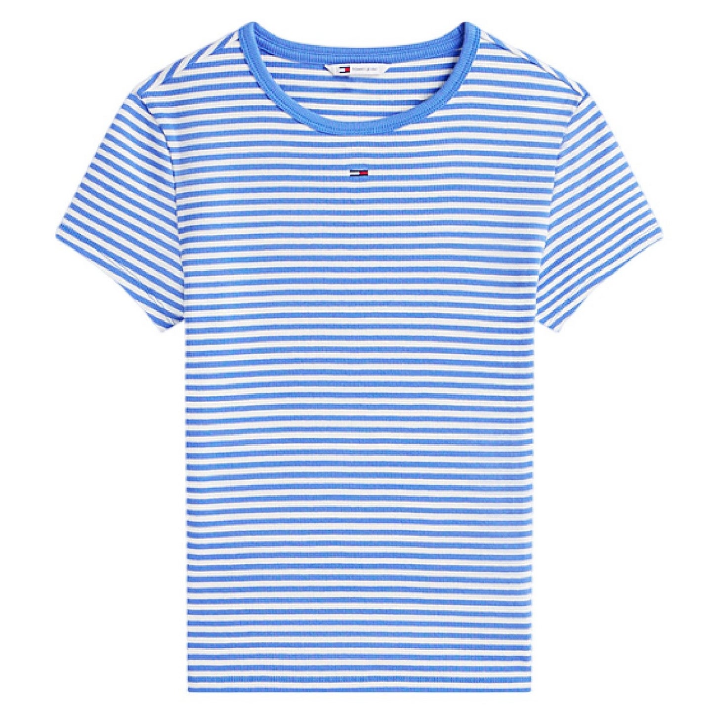 Blue - Front - Tommy Jeans Womens-Ladies Cotton T-Shirt