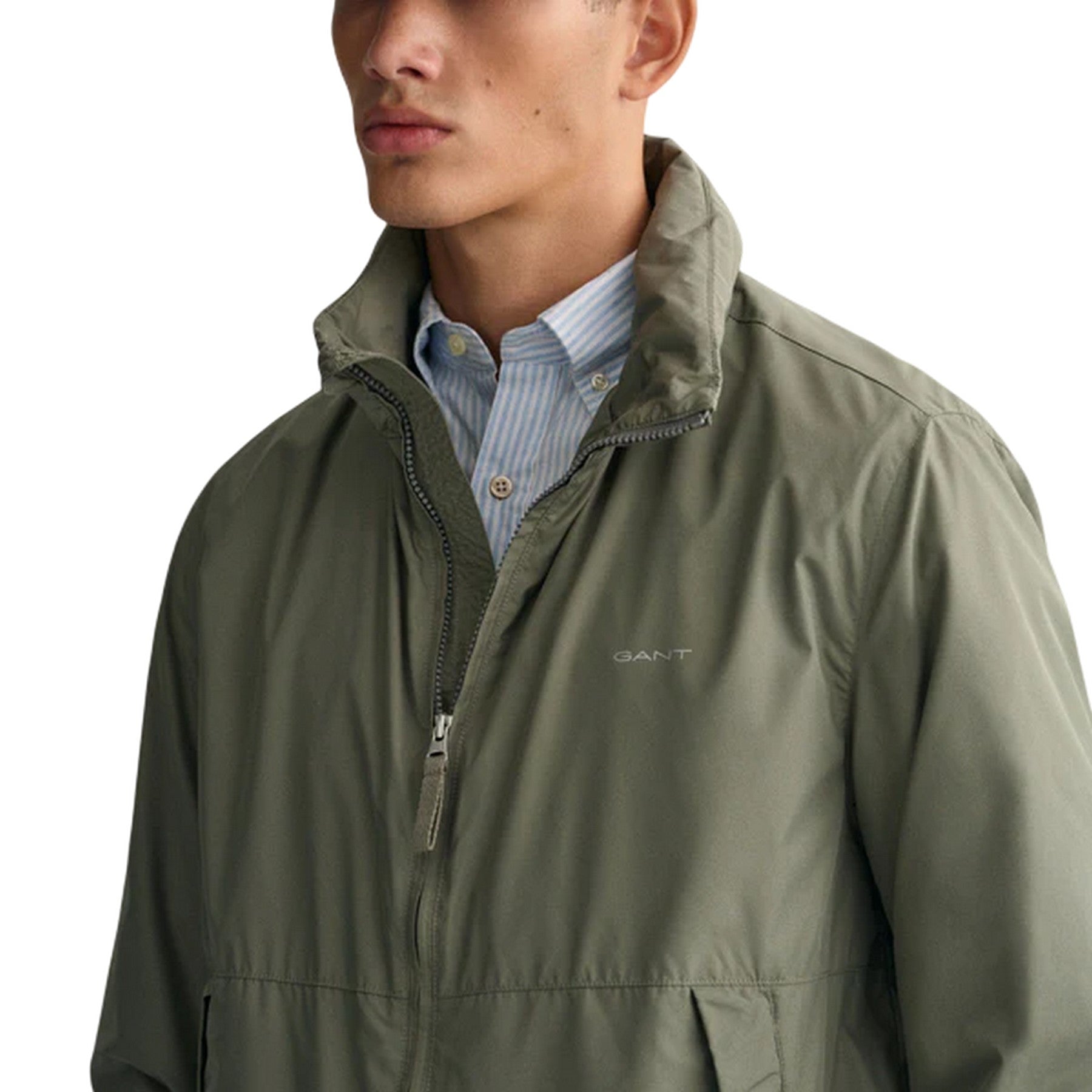 Green - Side - Gant Mens Logo Windbreaker