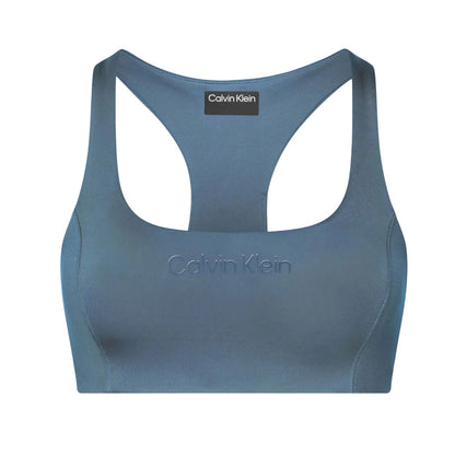 Blue - Front - Calvin Klein Womens-Ladies Medium Impact Sports Bra