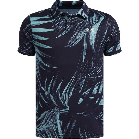 Midnight Navy - Front - Under Armour Boys Matchplay Polo Shirt