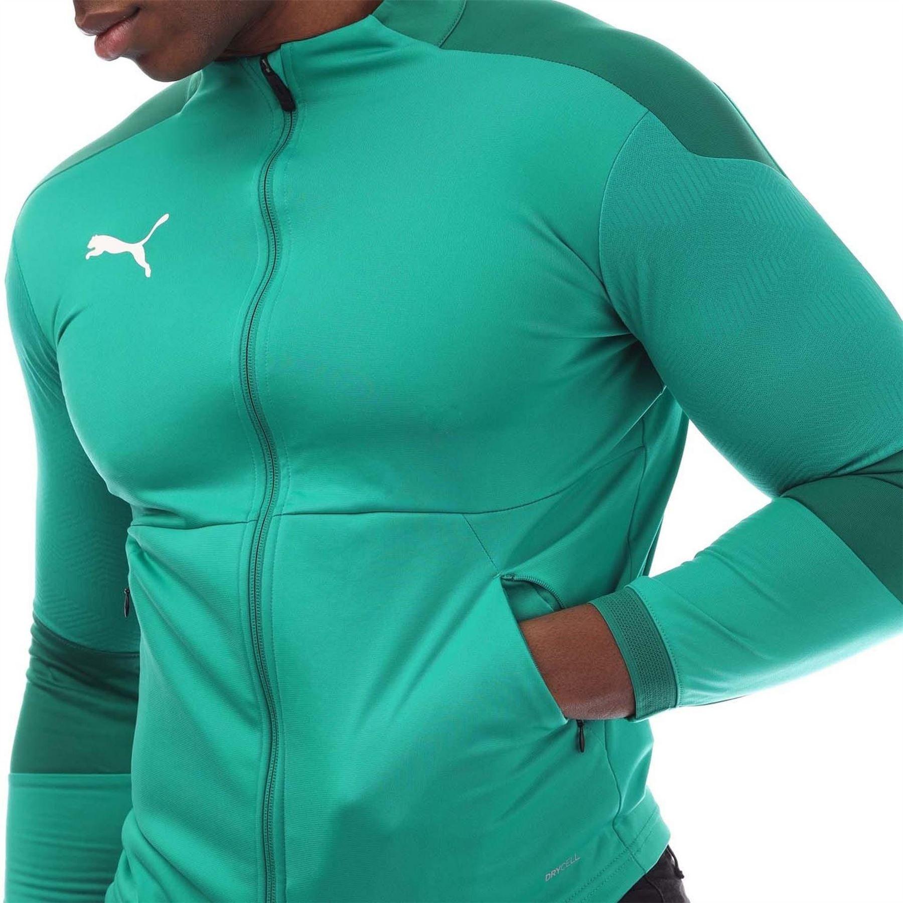 Green - Side - Puma Boys Final Slim Training Jacket