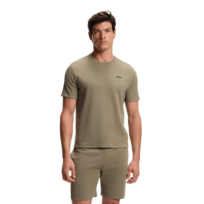 Brown - Lifestyle - Boss Mens Waffle Knit T-Shirt