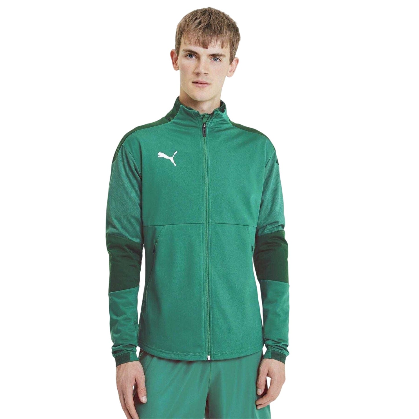 Green - Lifestyle - Puma Childrens-Kids Final Slim Training Jacket