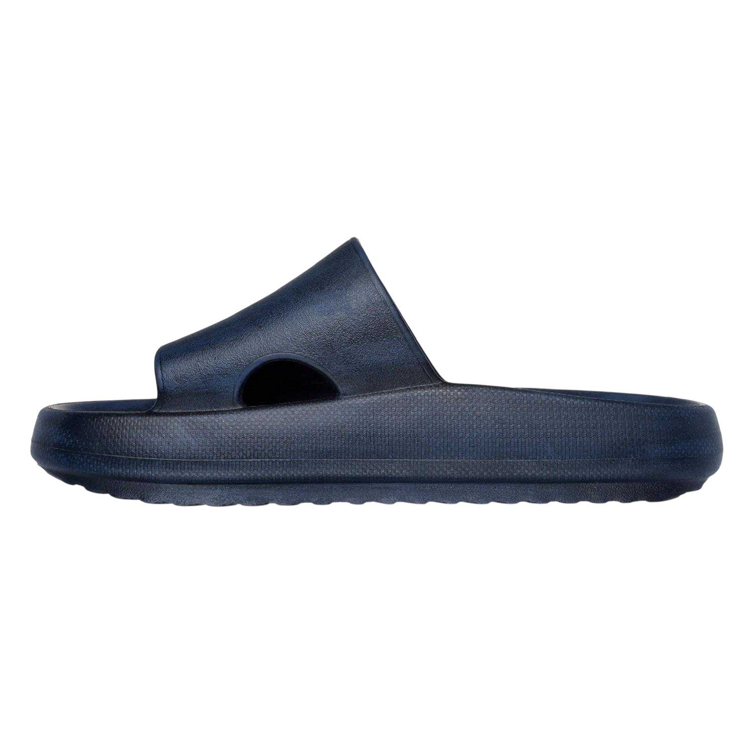 Navy - Back - Skechers Mens Arch Fit Slippers
