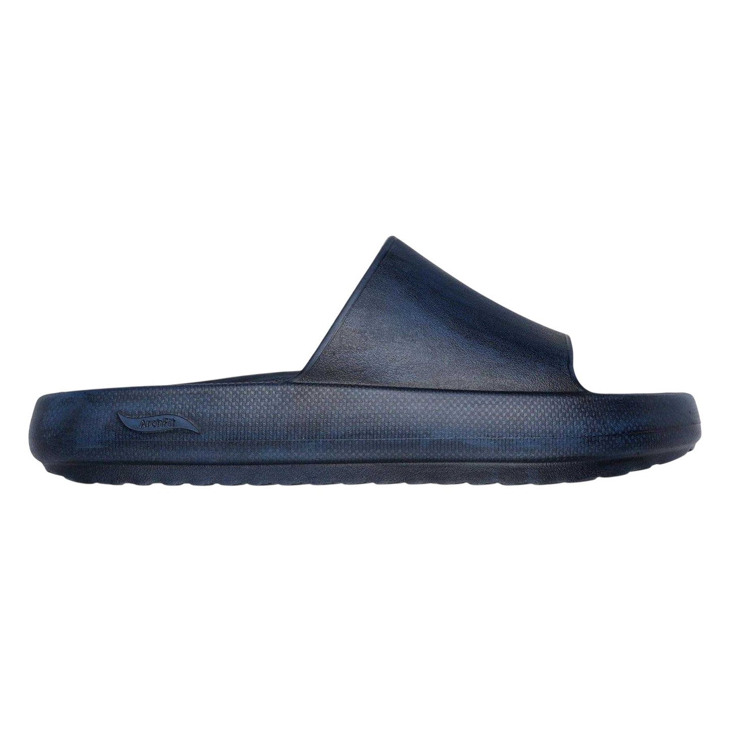 Navy - Front - Skechers Mens Arch Fit Slippers