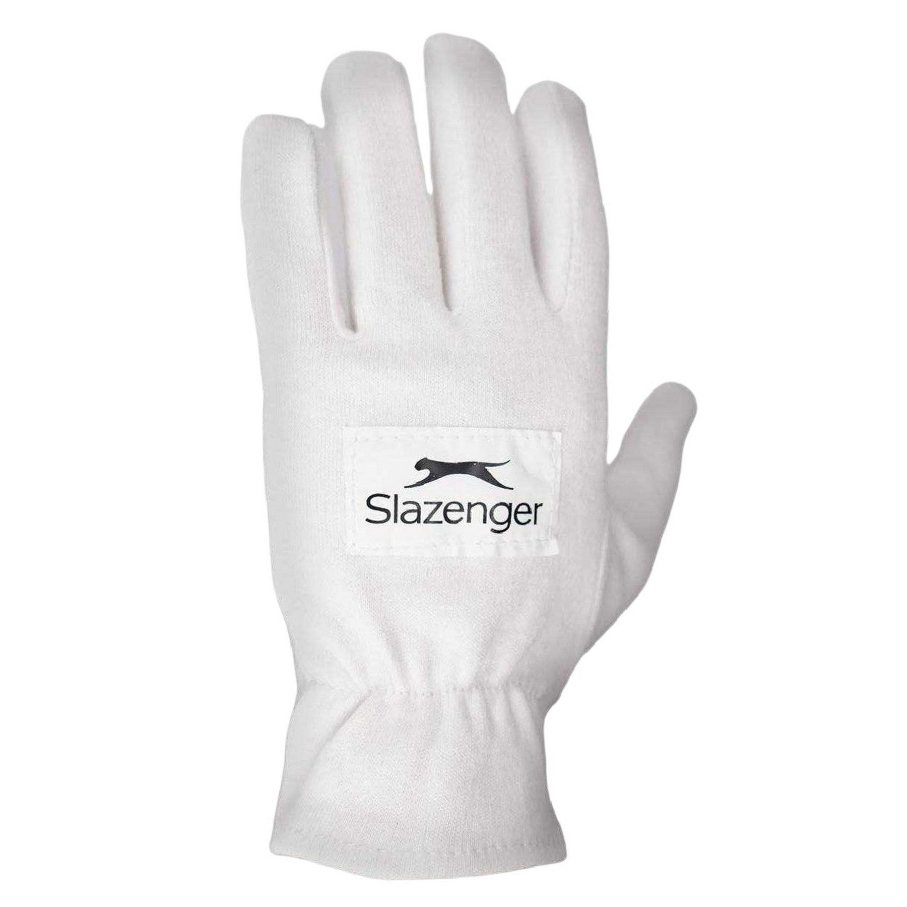White - Front - Slazenger Childrens-Kids Breathable Cotton Cricket Batting Gloves