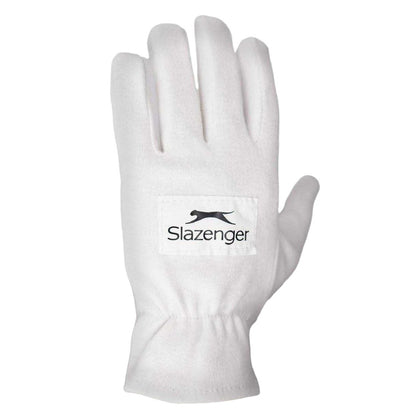 White - Front - Slazenger Childrens-Kids Breathable Cotton Cricket Batting Gloves