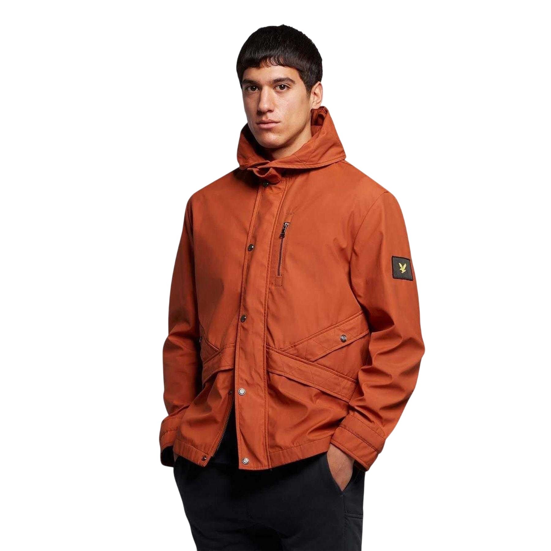 Orange - Lifestyle - Lyle & Scott Mens Cotton Blend Hooded Jacket