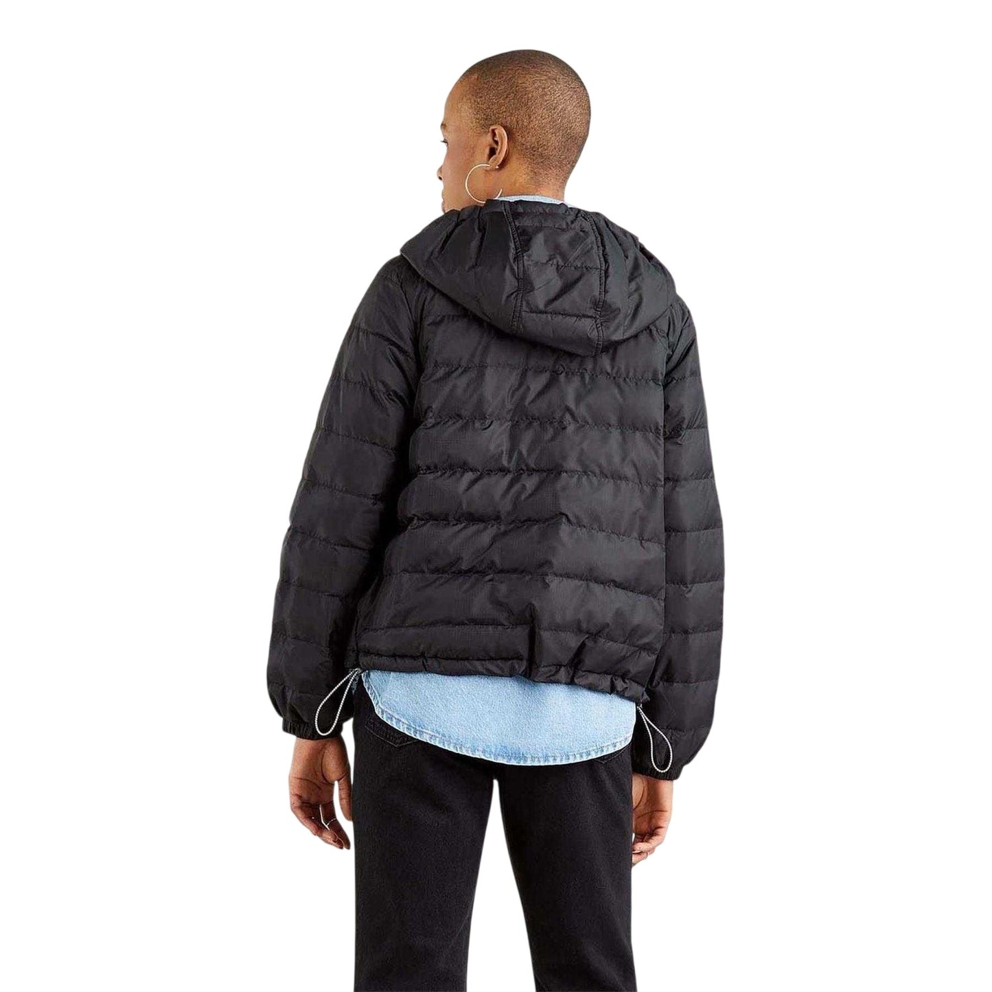 Black - Back - Levis Womens-Ladies Packable Slim Puffer Jacket