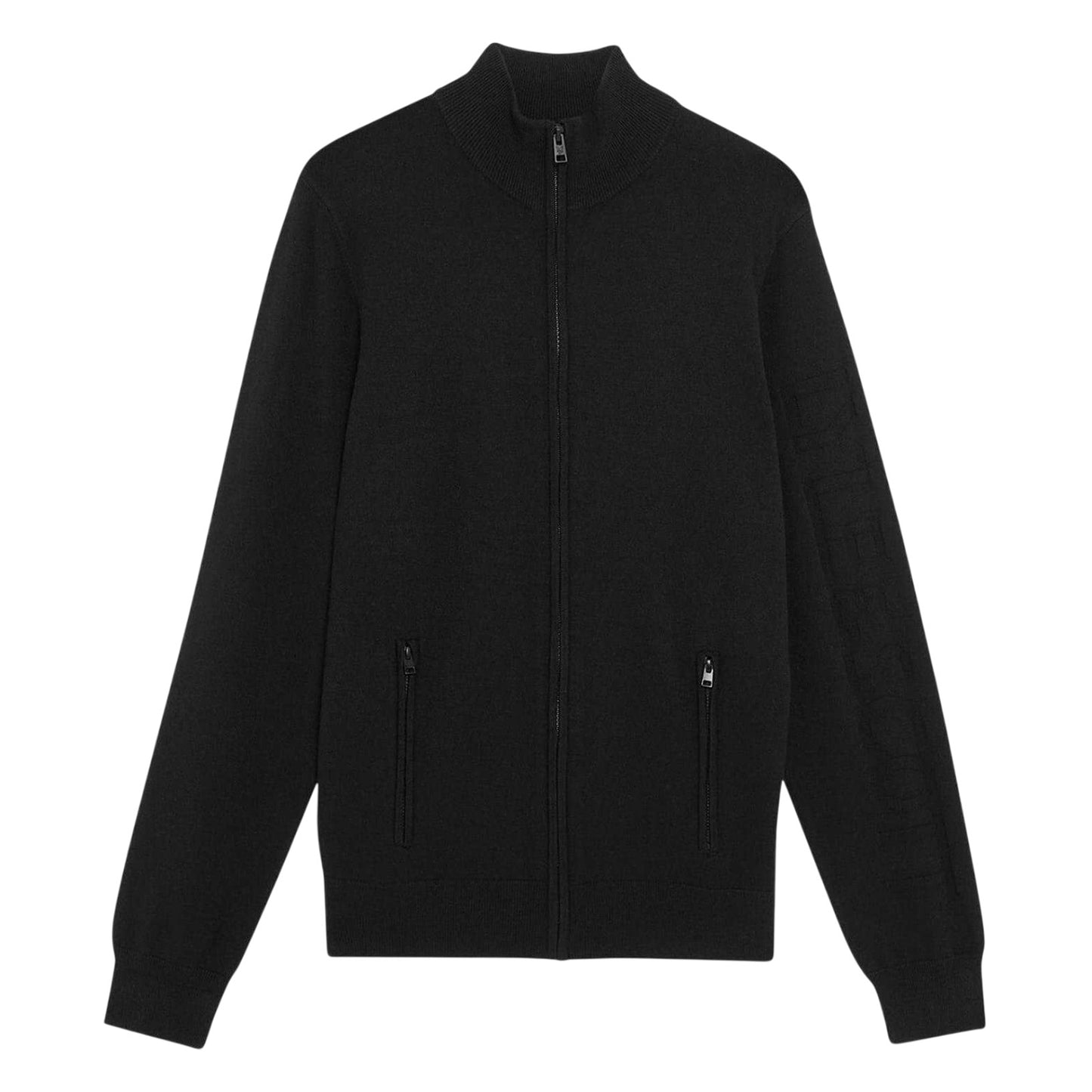Putty - Front - Lyle & Scott Mens Mock Neck Regular Track Jacket