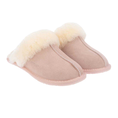 Pink - Side - EverAu Womens-Ladies Harrier Slippers