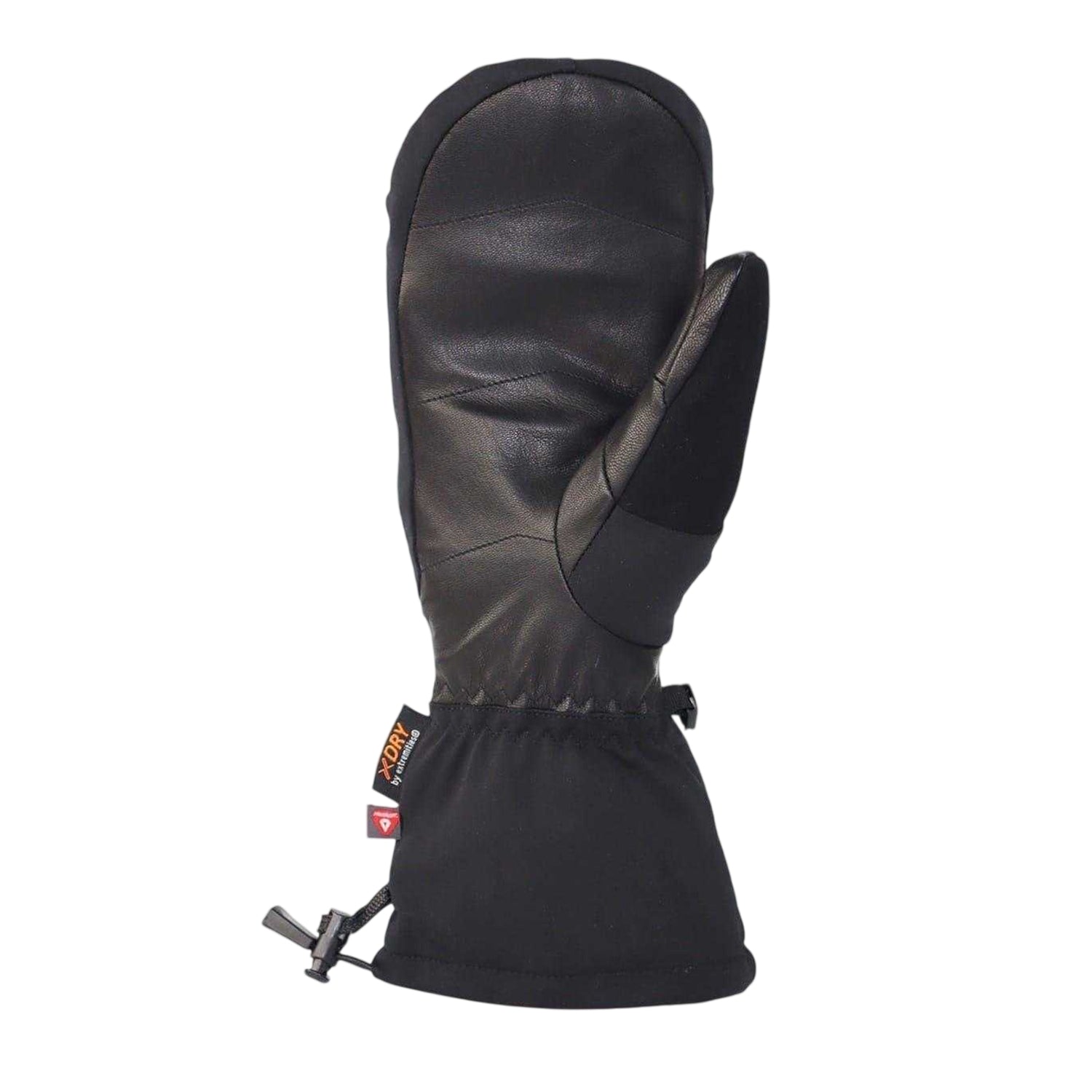 Black - Back - Extremities Unisex Adult Finse Leather Ski Mittens