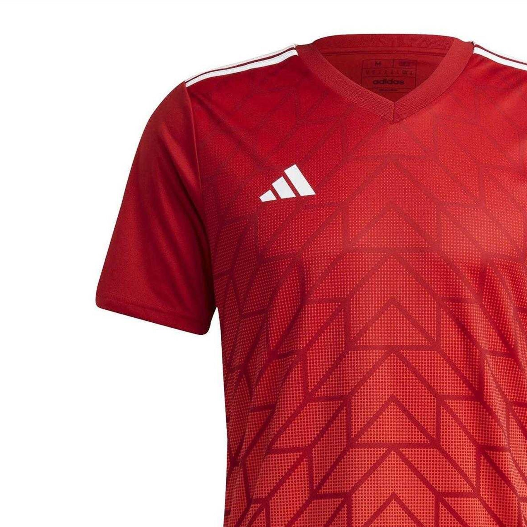 Team Power Red - Side - Adidas Mens Performance Team Icon 25 Geometric Pattern Jersey