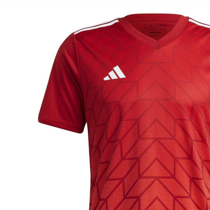 Team Power Red - Side - Adidas Mens Performance Team Icon 25 Geometric Pattern Jersey