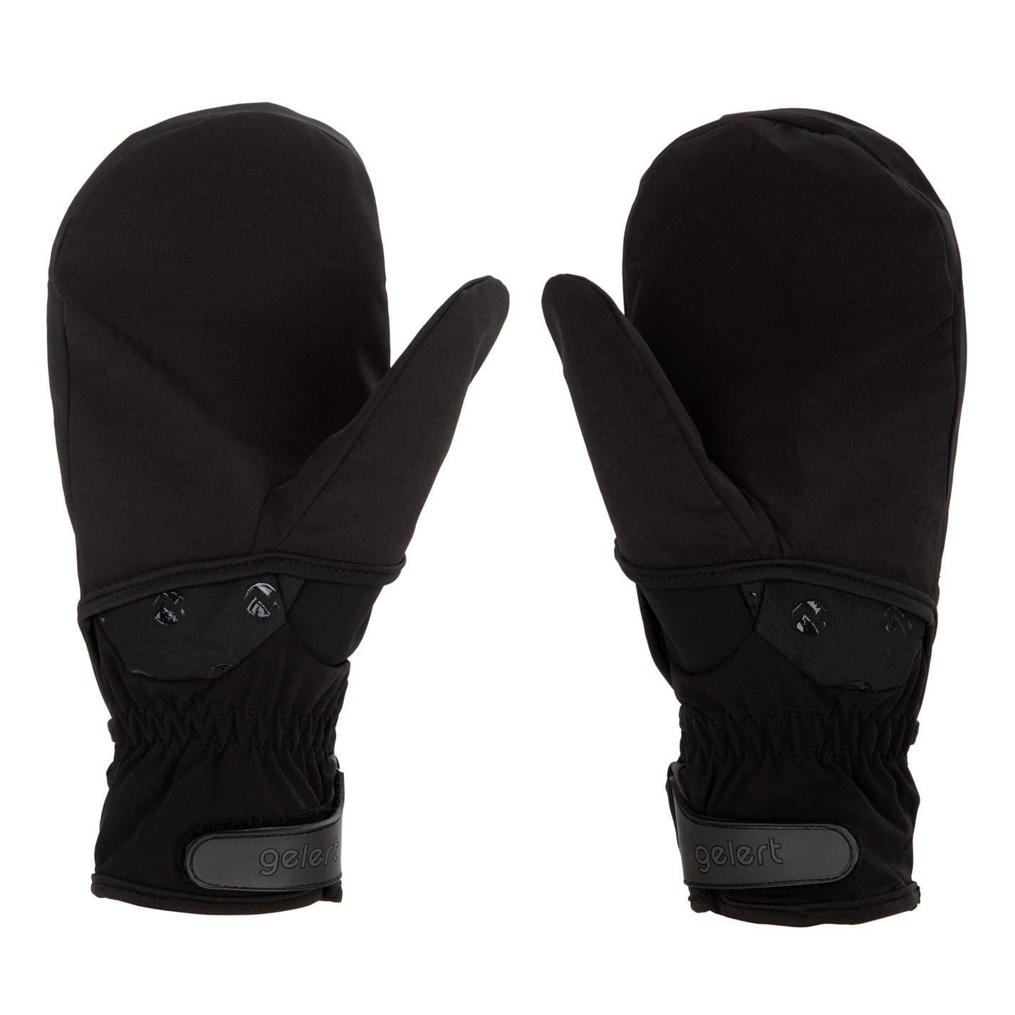 Black - Back - Gelert Unisex Adult Convertible 2 in 1 Snug Fit Gloves
