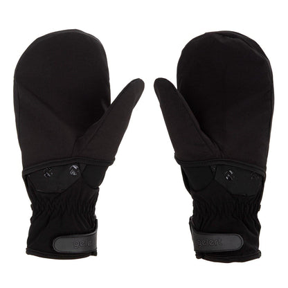 Black - Back - Gelert Unisex Adult Convertible 2 in 1 Snug Fit Gloves