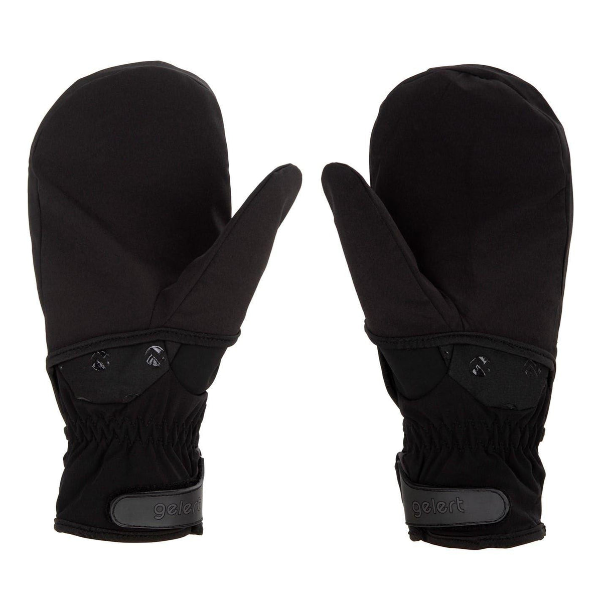 Black - Back - Gelert Unisex Adult Convertible 2 in 1 Snug Fit Gloves
