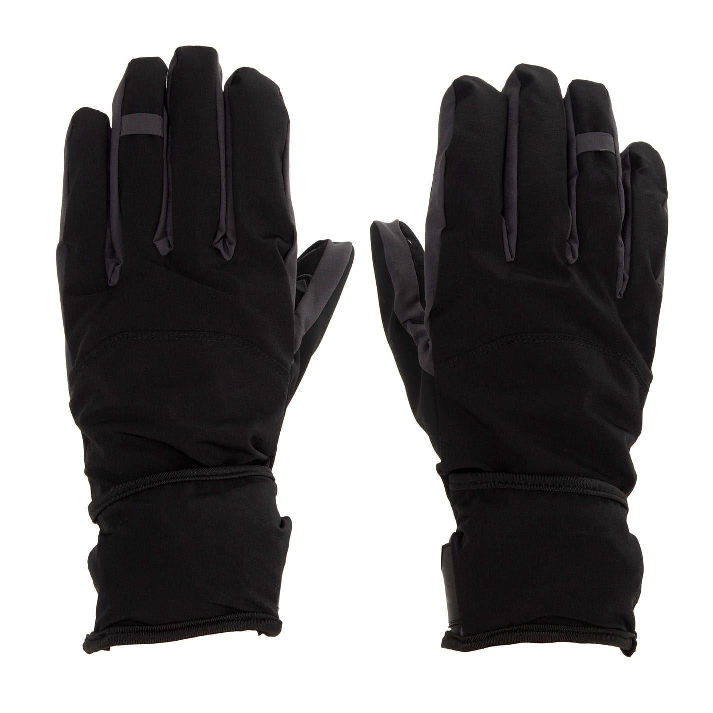 Black - Side - Gelert Unisex Adult Convertible 2 in 1 Snug Fit Gloves