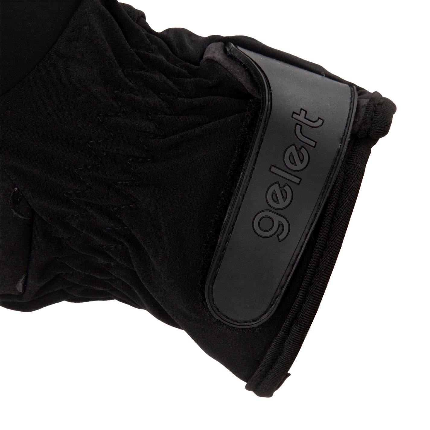 Black - Pack Shot - Gelert Unisex Adult Convertible 2 in 1 Snug Fit Gloves
