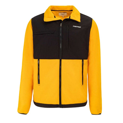 Gold Fusion - Front - Firetrap Mens Colour Block Fleece Jacket