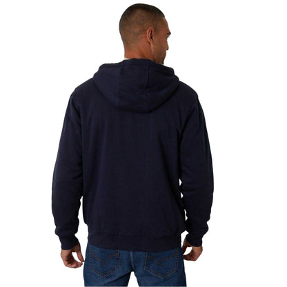 Navy-Cream - Back - Threadbare Mens Borg Lined Hooded Jacket