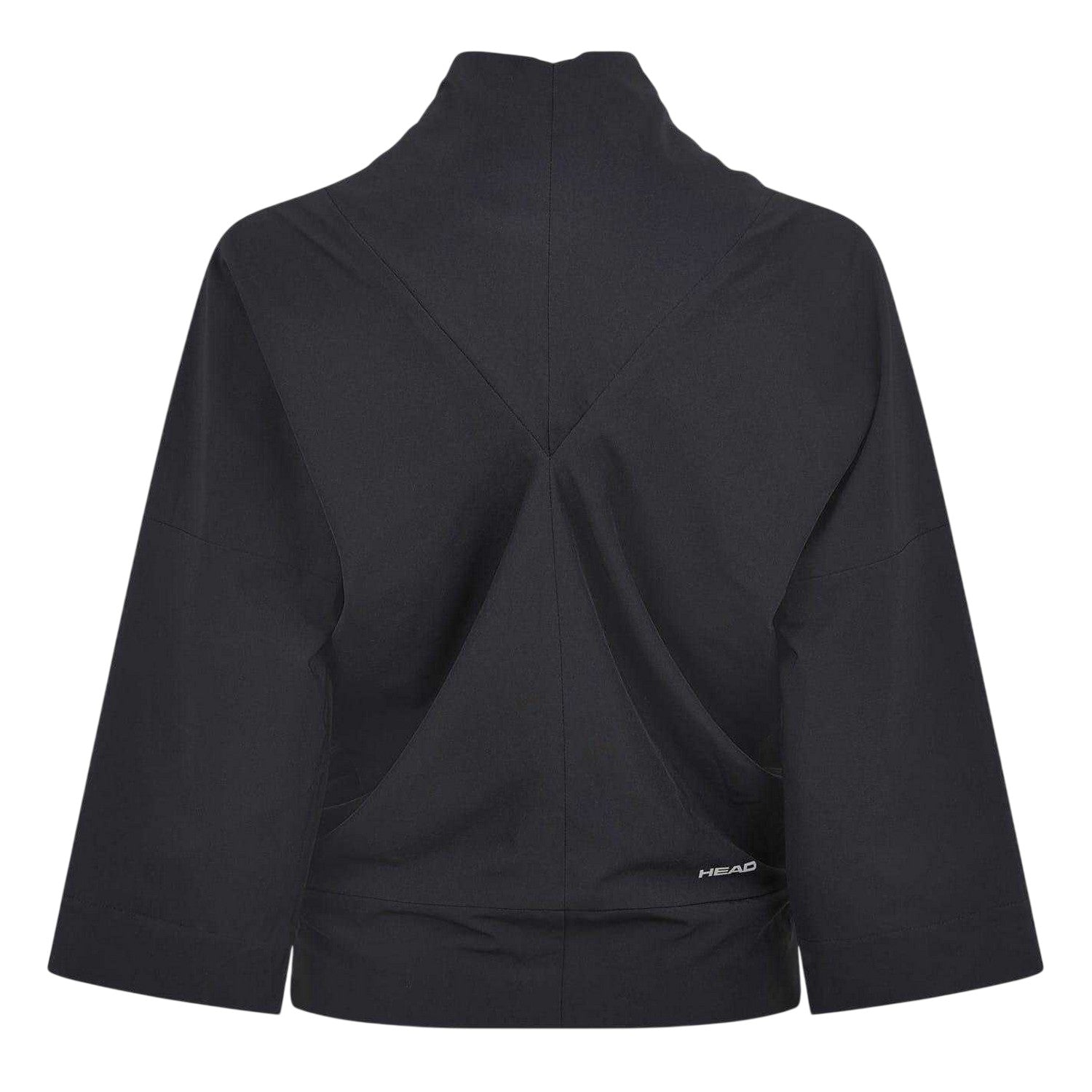 Black - Back - Head Womens-Ladies Capsule Zipped 3-4 Sleeve Jacket