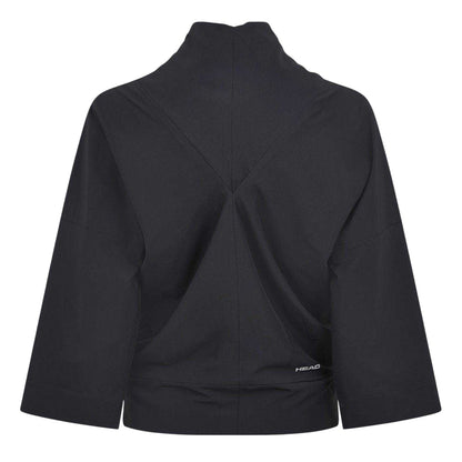 Black - Back - Head Womens-Ladies Capsule Zipped 3-4 Sleeve Jacket