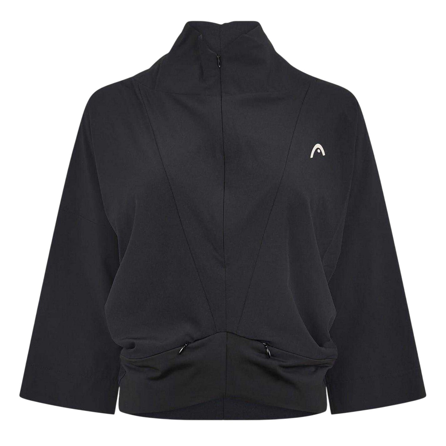 Black - Front - Head Womens-Ladies Capsule Zipped 3-4 Sleeve Jacket
