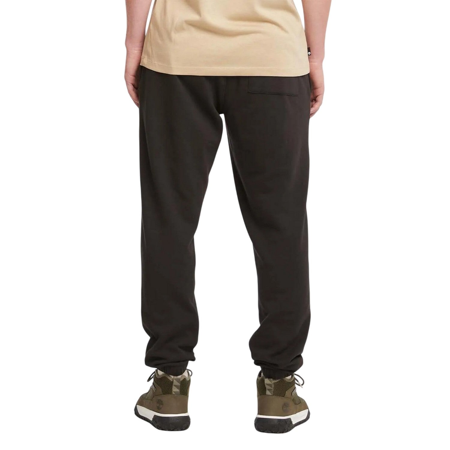 Black - Back - Timberland Mens Woven Badge Jogging Bottoms