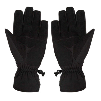 Black - Back - Pretty Green Unisex Adult Wind Resistant Plain Ski Gloves