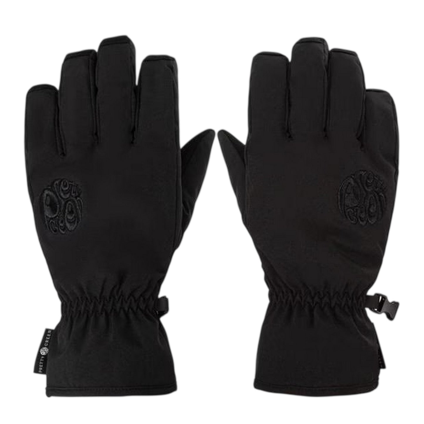 Black - Front - Pretty Green Unisex Adult Wind Resistant Plain Ski Gloves