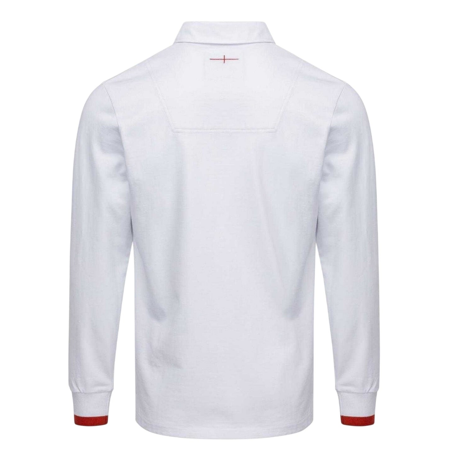 White - Back - England RFU Mens Crest Long-Sleeved Rugby Jersey