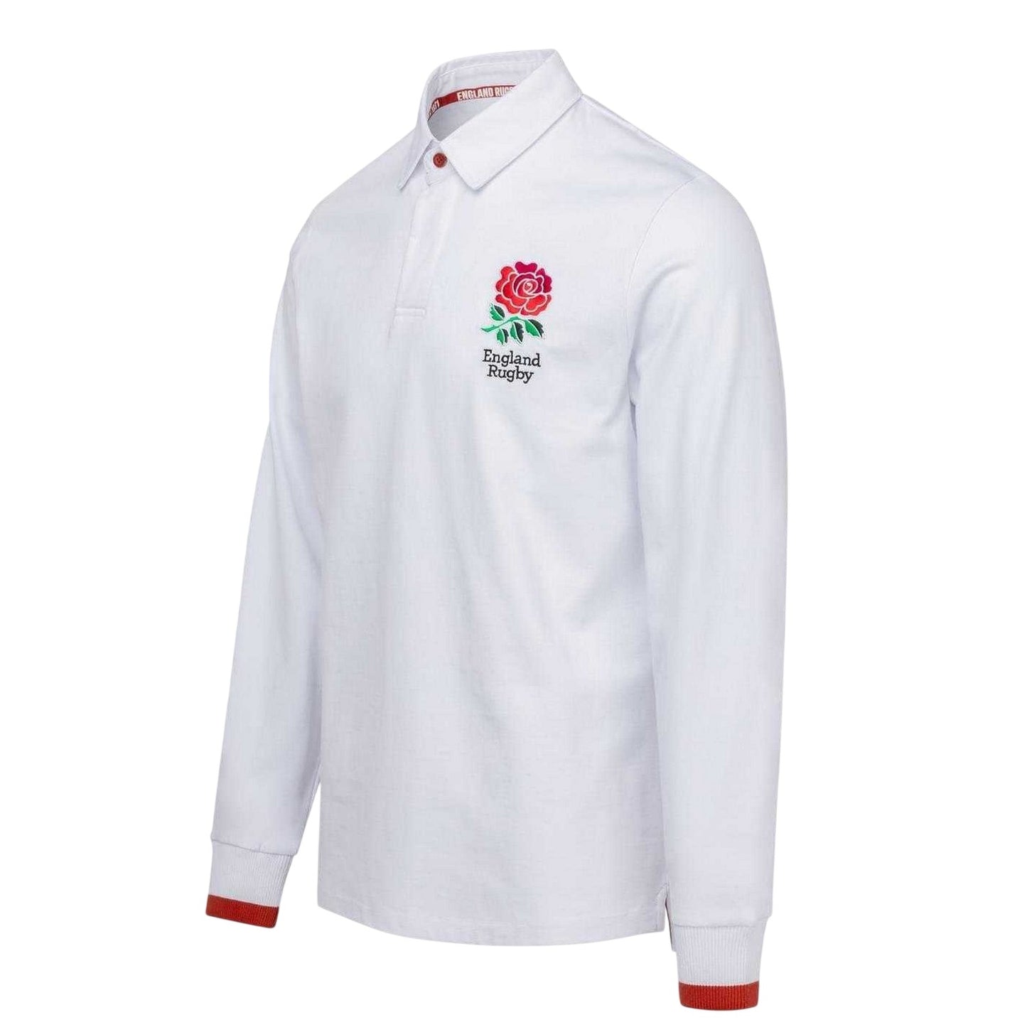 White - Side - England RFU Mens Crest Long-Sleeved Rugby Jersey