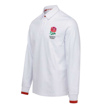 White - Side - England RFU Mens Crest Long-Sleeved Rugby Jersey