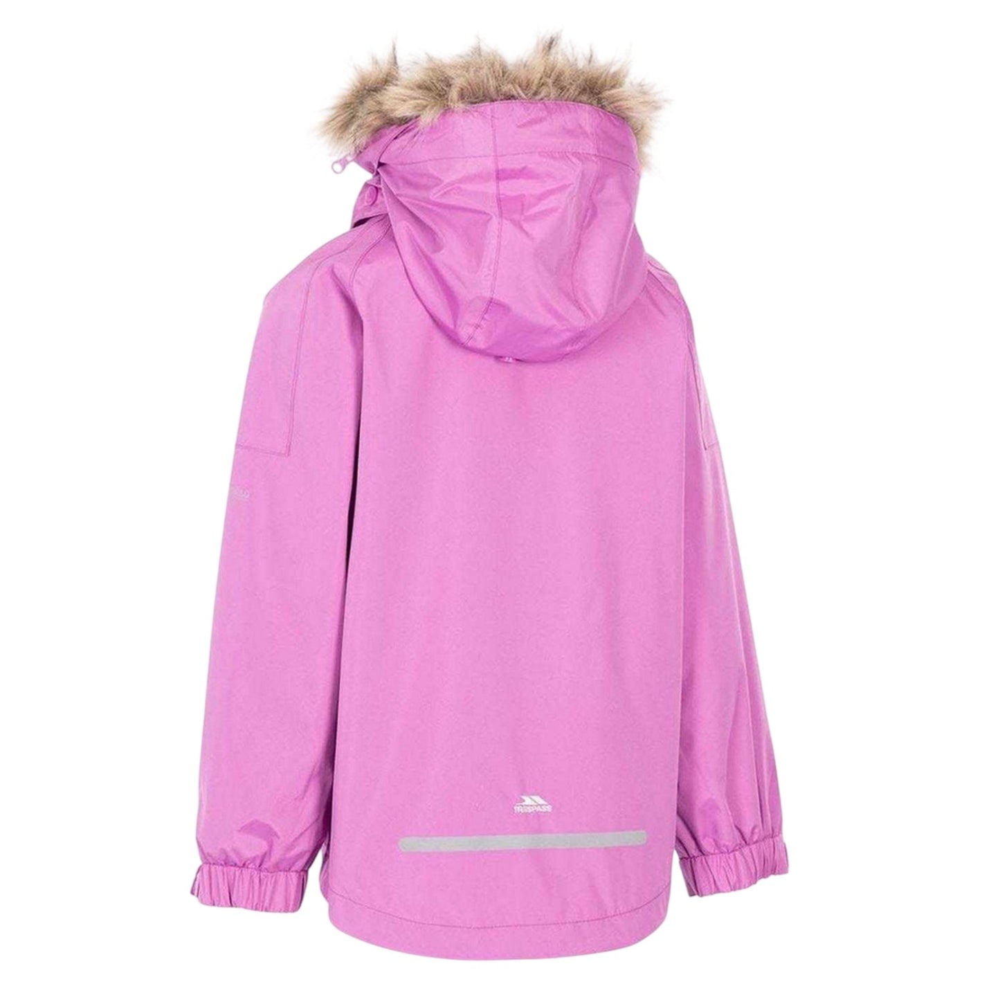 Pink - Back - Trespass Girls Plain 3 in 1 Jacket