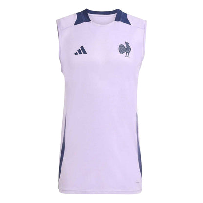Plum Purple - Front - France Mens World Cup 2025 Adidas Rugby Vest Top