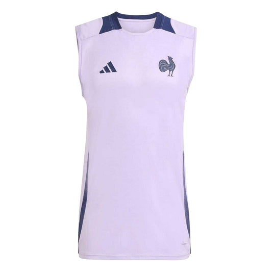 Plum Purple - Front - France Mens World Cup 2025 Adidas Rugby Vest Top