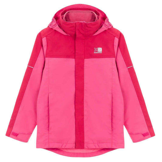 Pink-Red - Front - Karrimor Childrens-Kids 3 in 1 Waterproof Jacket
