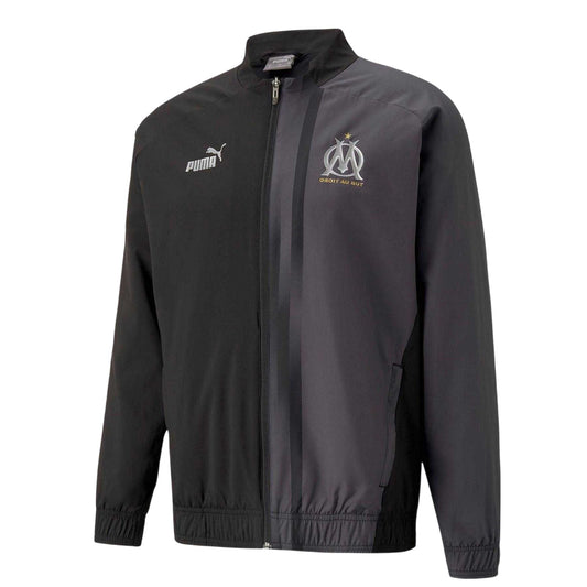 Black - Front - Puma Mens Prematch Olympique De Marseille FC Track Jacket