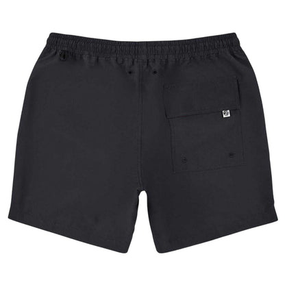 Black - Back - Pretty Green Mens Graphic Print Swim Shorts