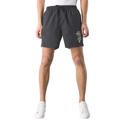 Black - Lifestyle - Pretty Green Mens Graphic Print Swim Shorts