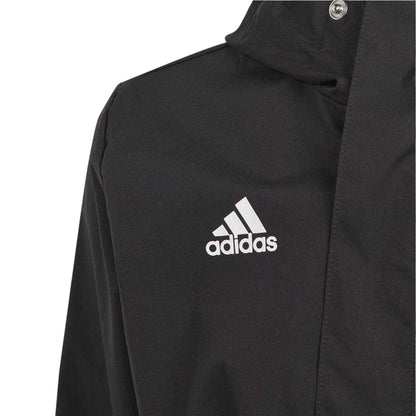 Black - Side - Adidas Childrens-Kids Entrada 22 Waterproof Jacket