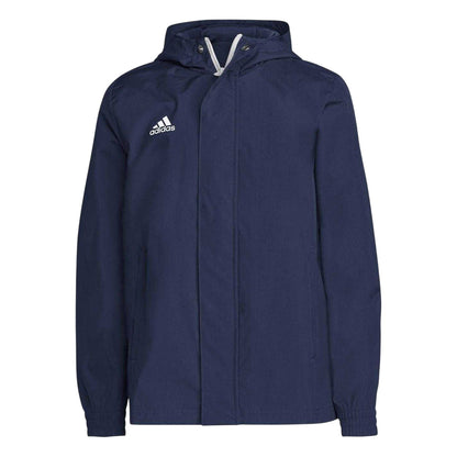 Navy - Front - Adidas Childrens-Kids Entrada 22 Waterproof Jacket