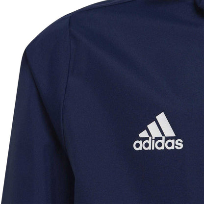 Navy - Side - Adidas Childrens-Kids Entrada 22 Waterproof Jacket