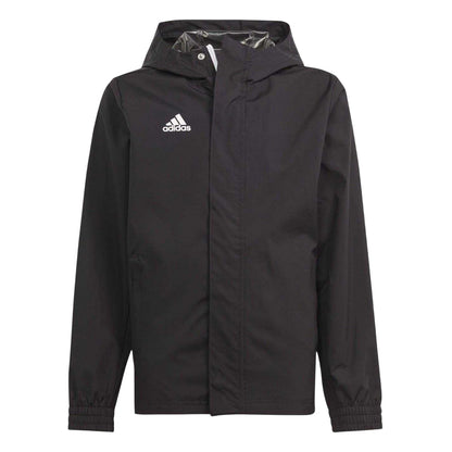 Black - Front - Adidas Childrens-Kids Entrada 22 Waterproof Jacket