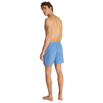 Glacier - Back - Calvin Klein Mens Contrast Logo Regular Swim Shorts