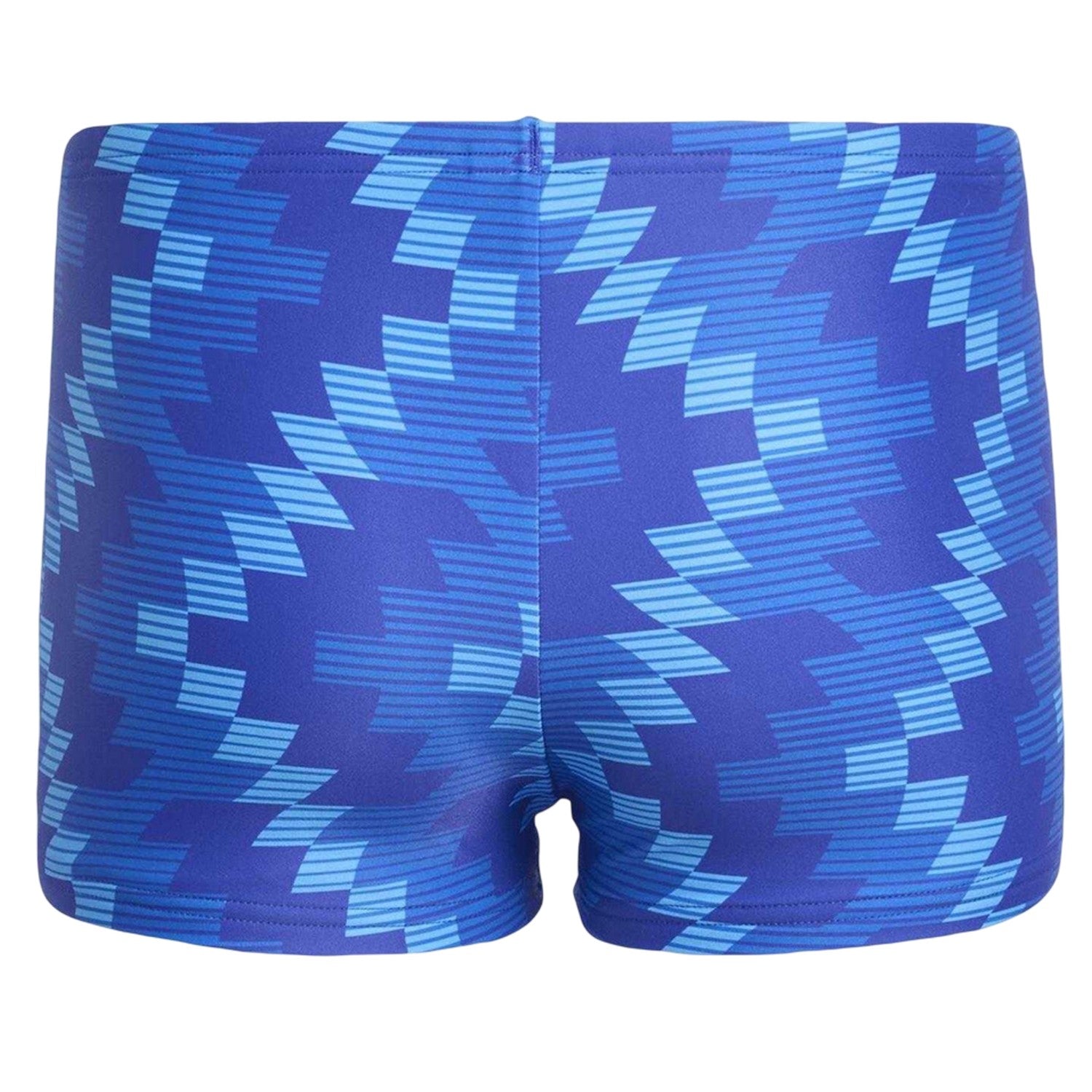 Lucid Blue - Back - Adidas Boys Geometric Swimming Trunks