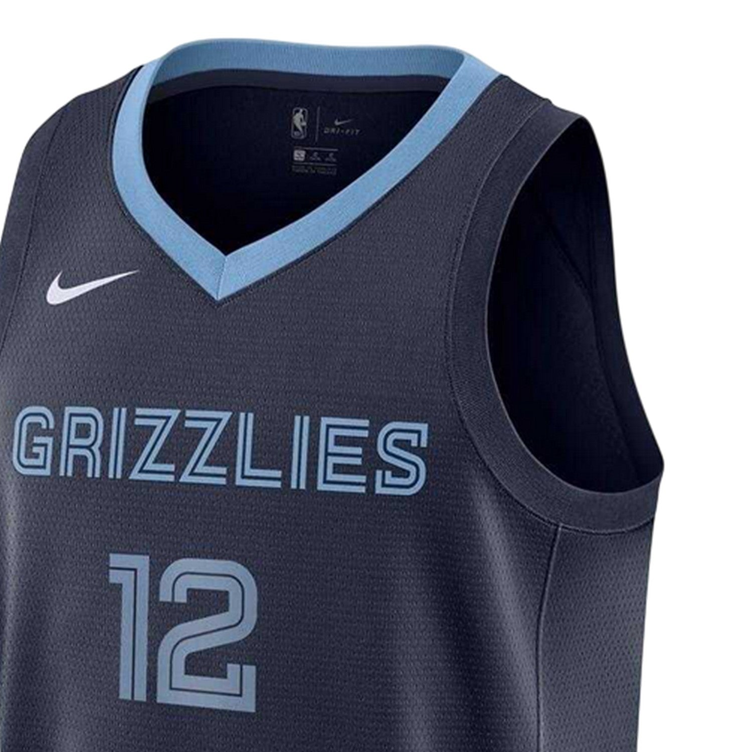 Memphis Blue - Side - Nike Childrens-Kids Ja Morant Basketball Jersey